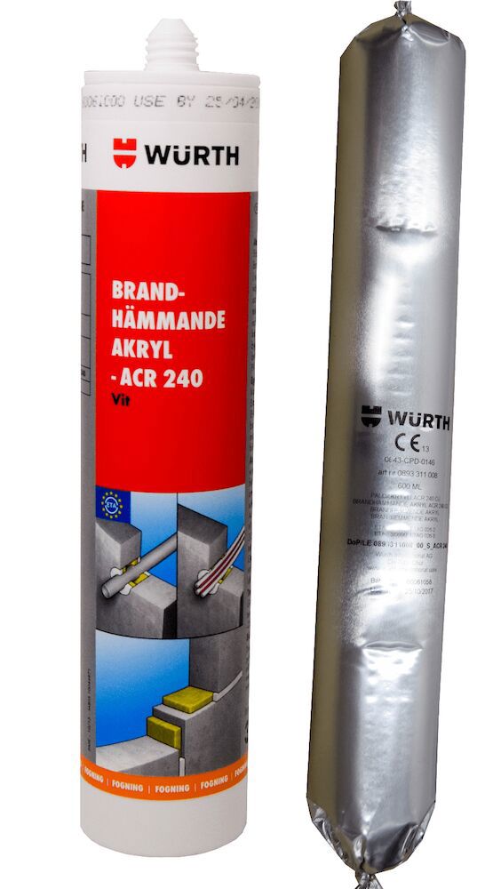 WURTH BRANDHÄMMANDE AKRYL VIT 310 ML