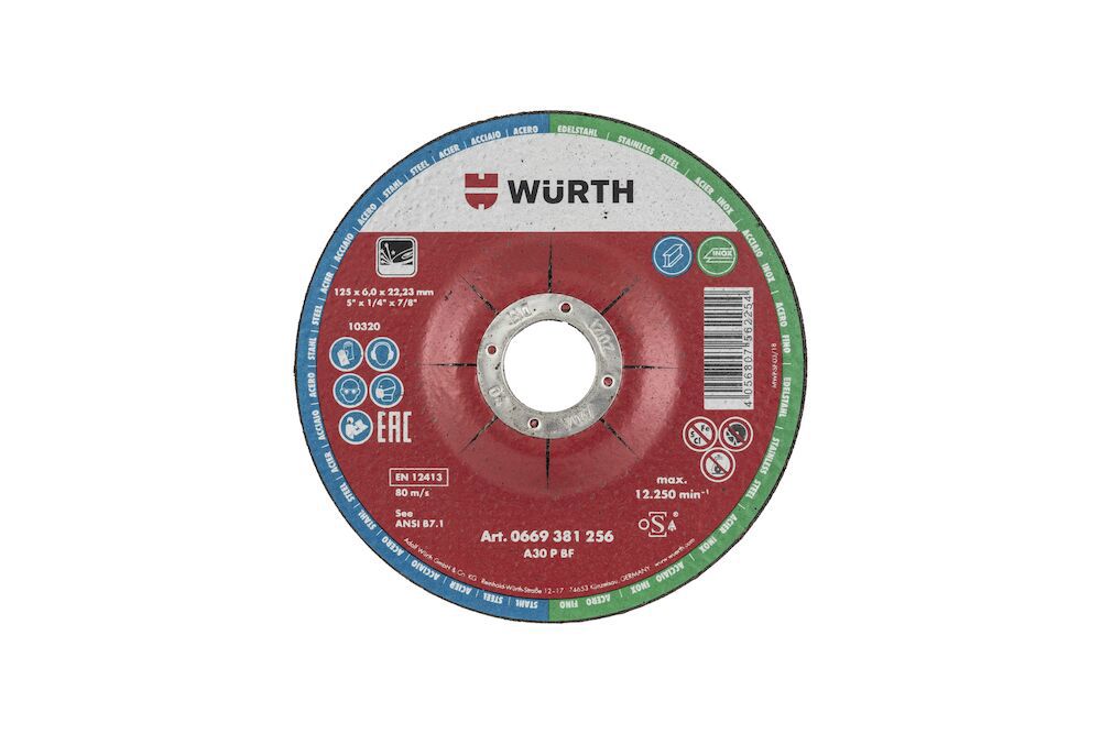 WURTH NAVRONDELL STÅL/ROSTFR 180X6