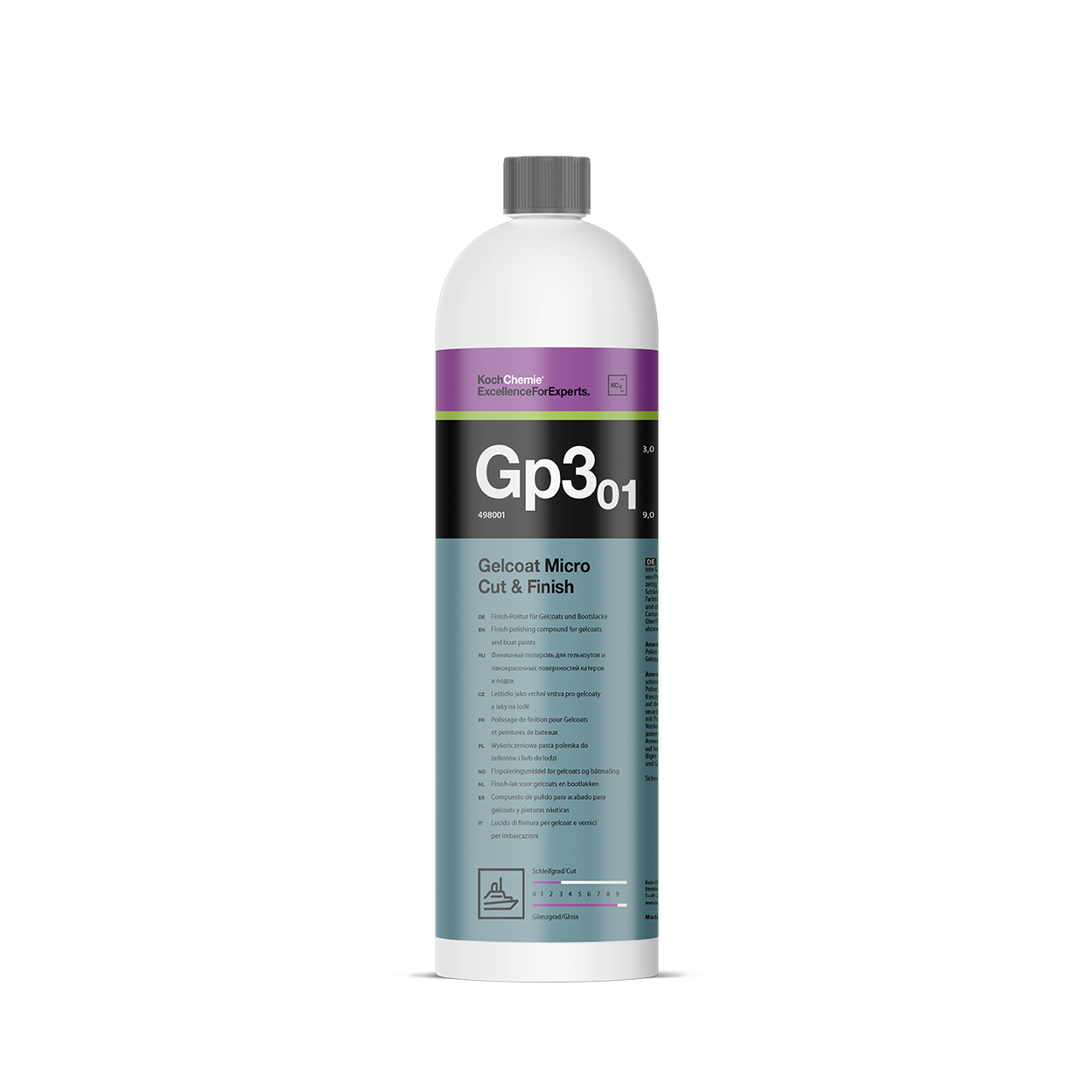 Båtpolermedel & Vax Koch-Chemie Gelcoat Micro Cut & Finish Gp3.01, 1 liter