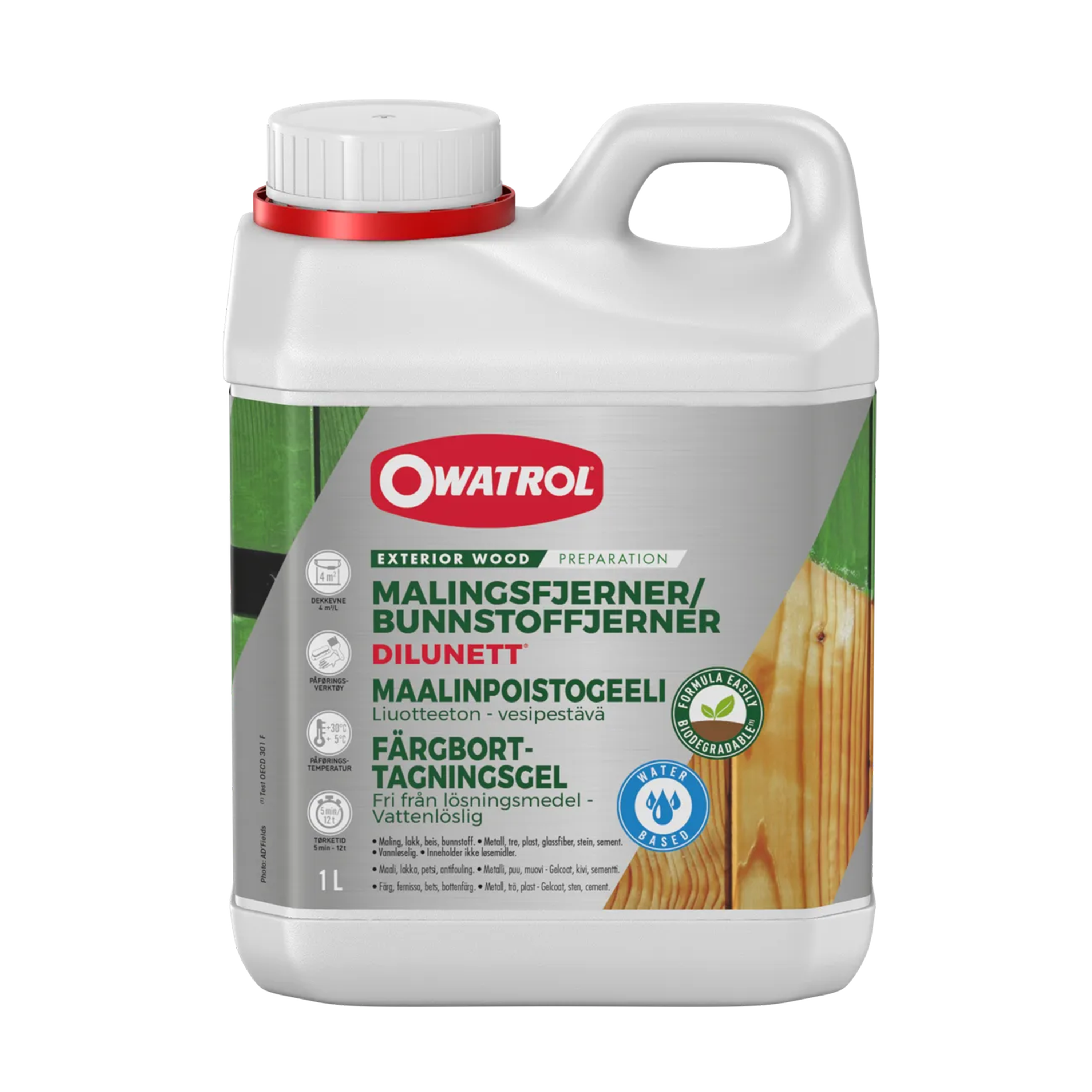 Färgborttagare Owatrol Dilunett Lösningsmedelsfri färgborttagning, 1 liter
