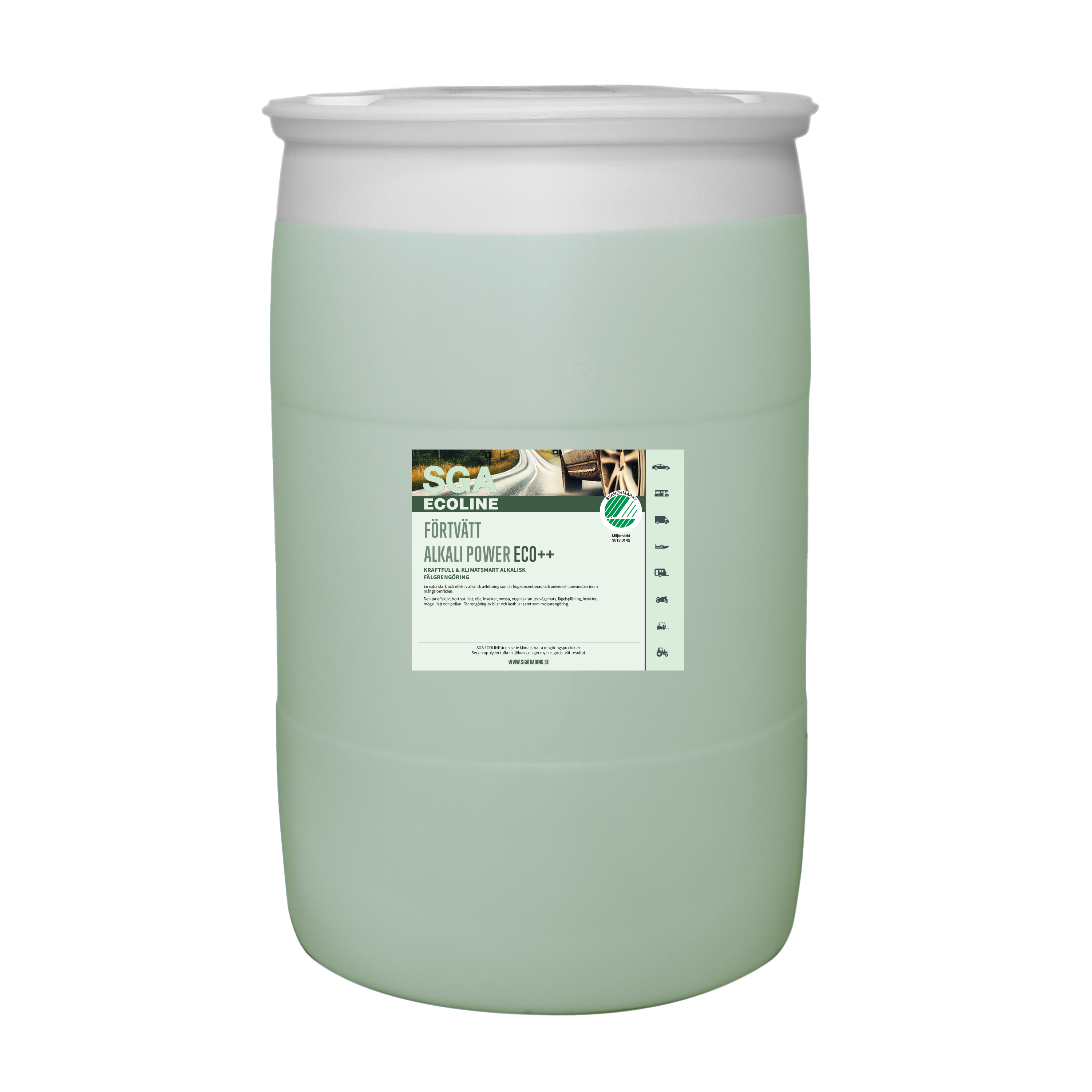 Svanenmärkt SGA Ecoline Förtvätt Alkali power ECO++, 200 Liter