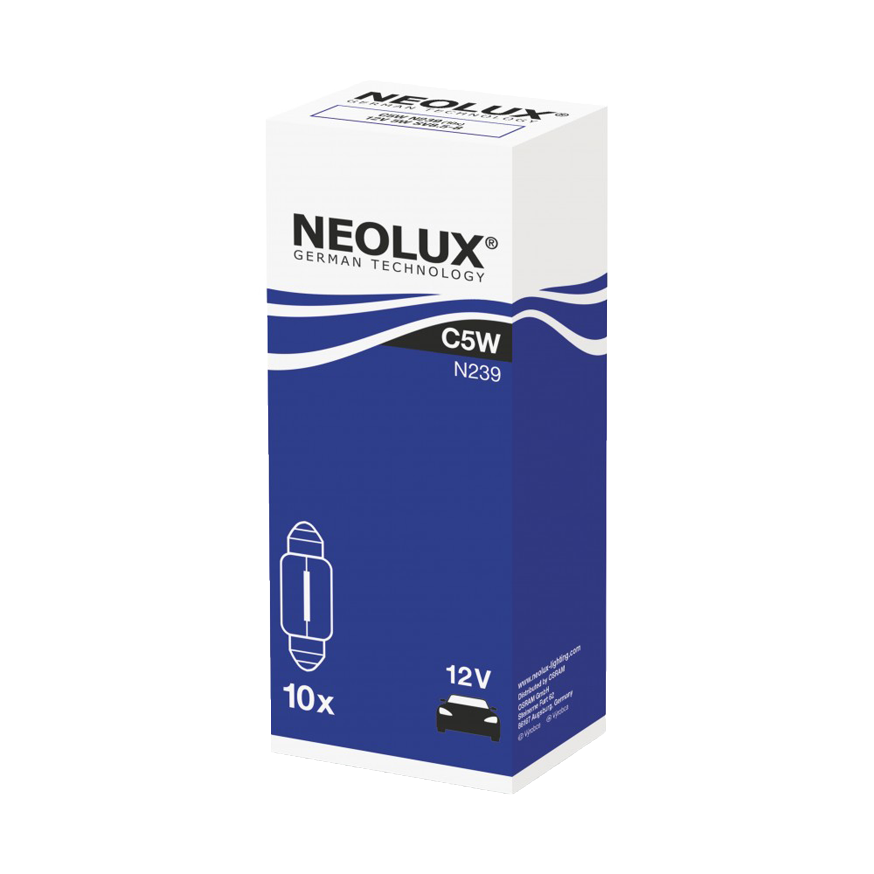 Glödlampa OSRAM Neolux N239 C5W 12V 5W SV8.5-8