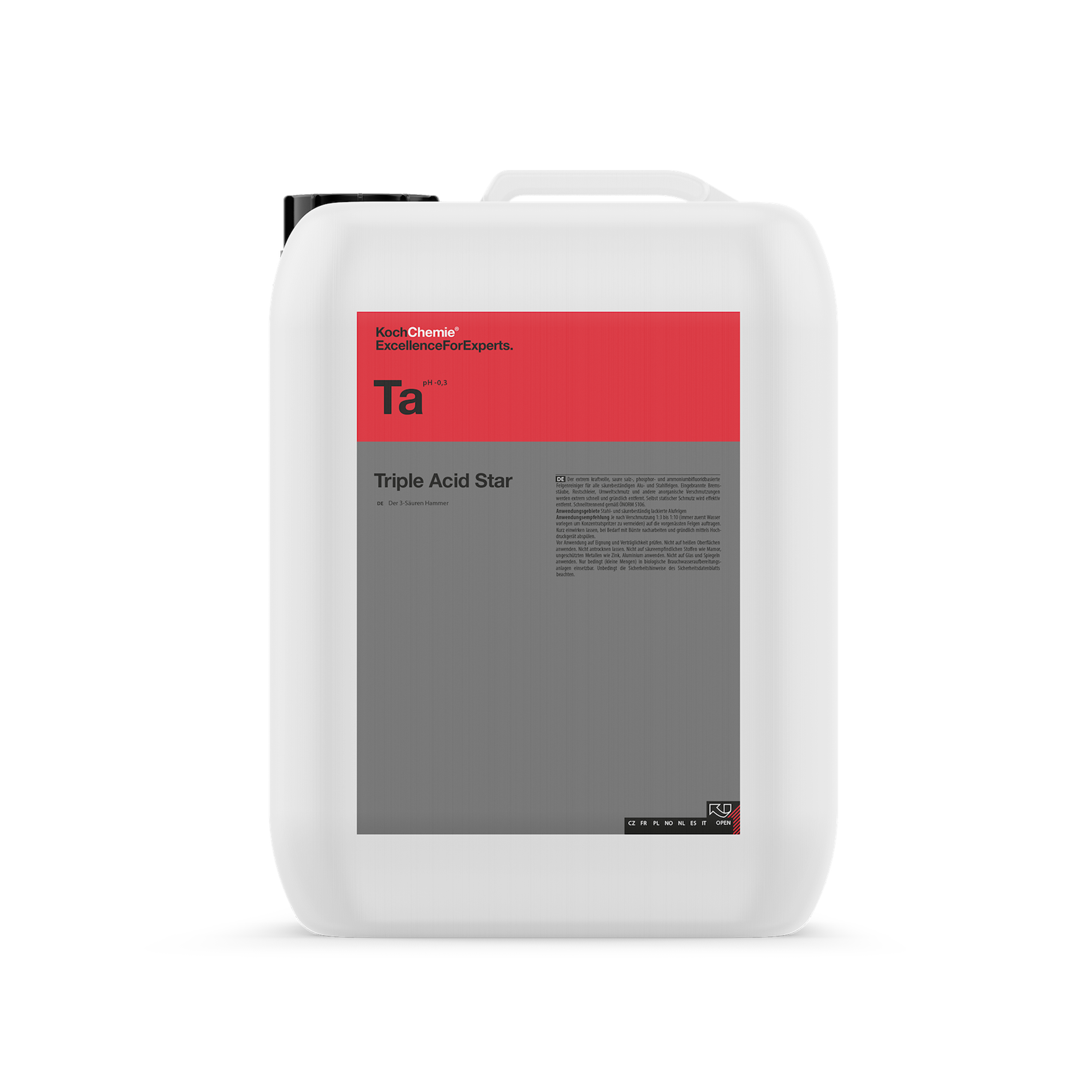 Syrabaserad fälgrengöring Koch-Chemie Triple Acid Star, 11 kg