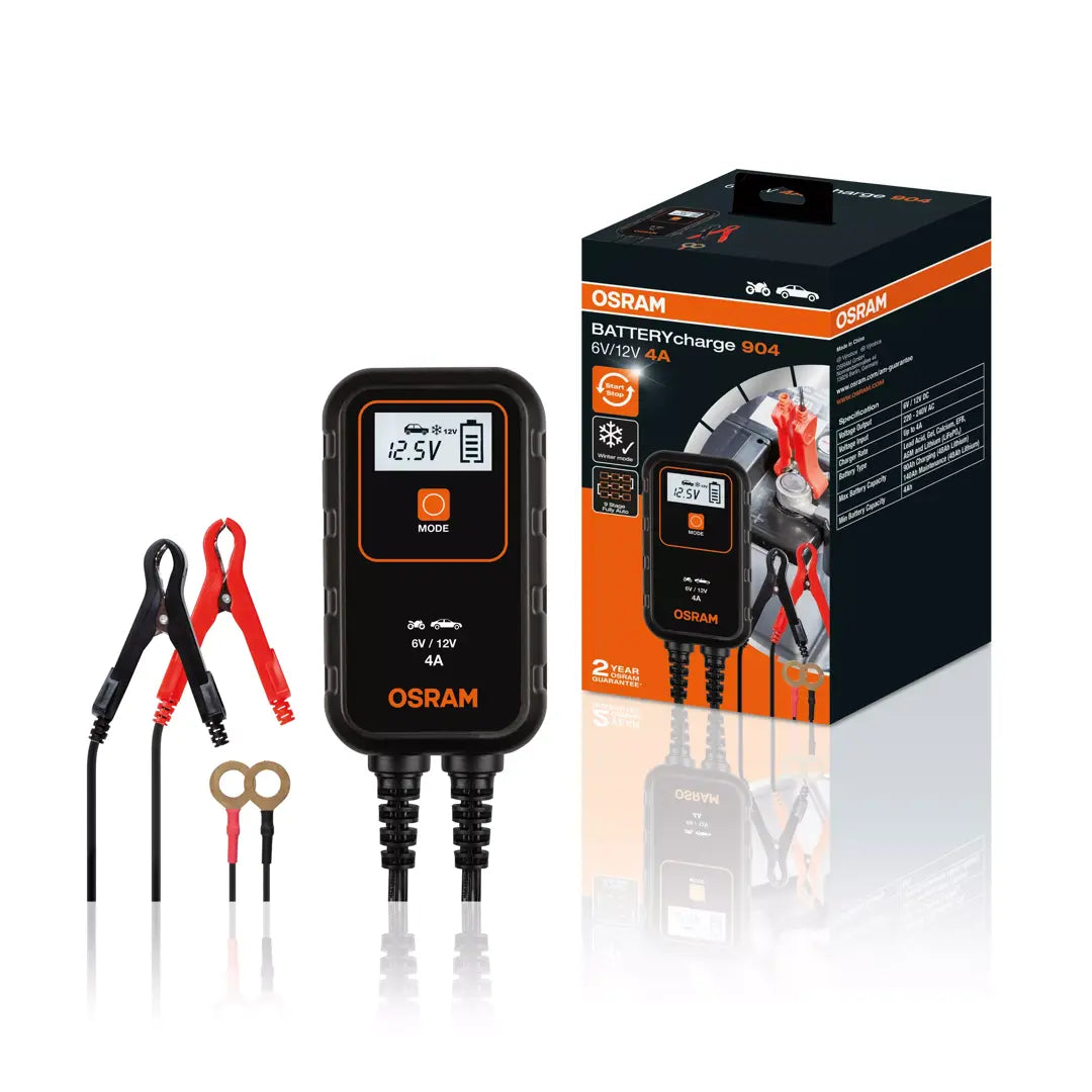 Smart batteriladdare OSRAM BATTERYcharge 904 6/12V 4A
