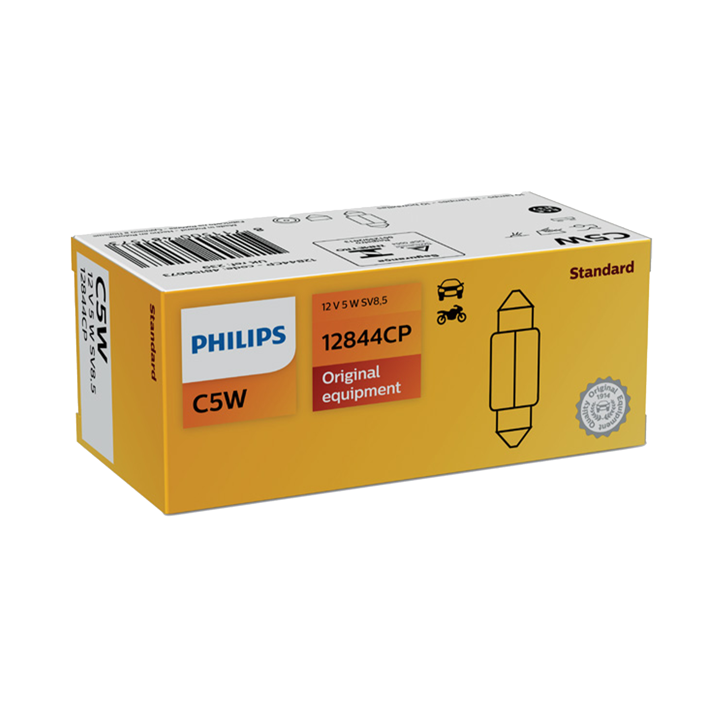 Glödlampa Skyltbelysning Philips C5W 12V 5W SV8,5