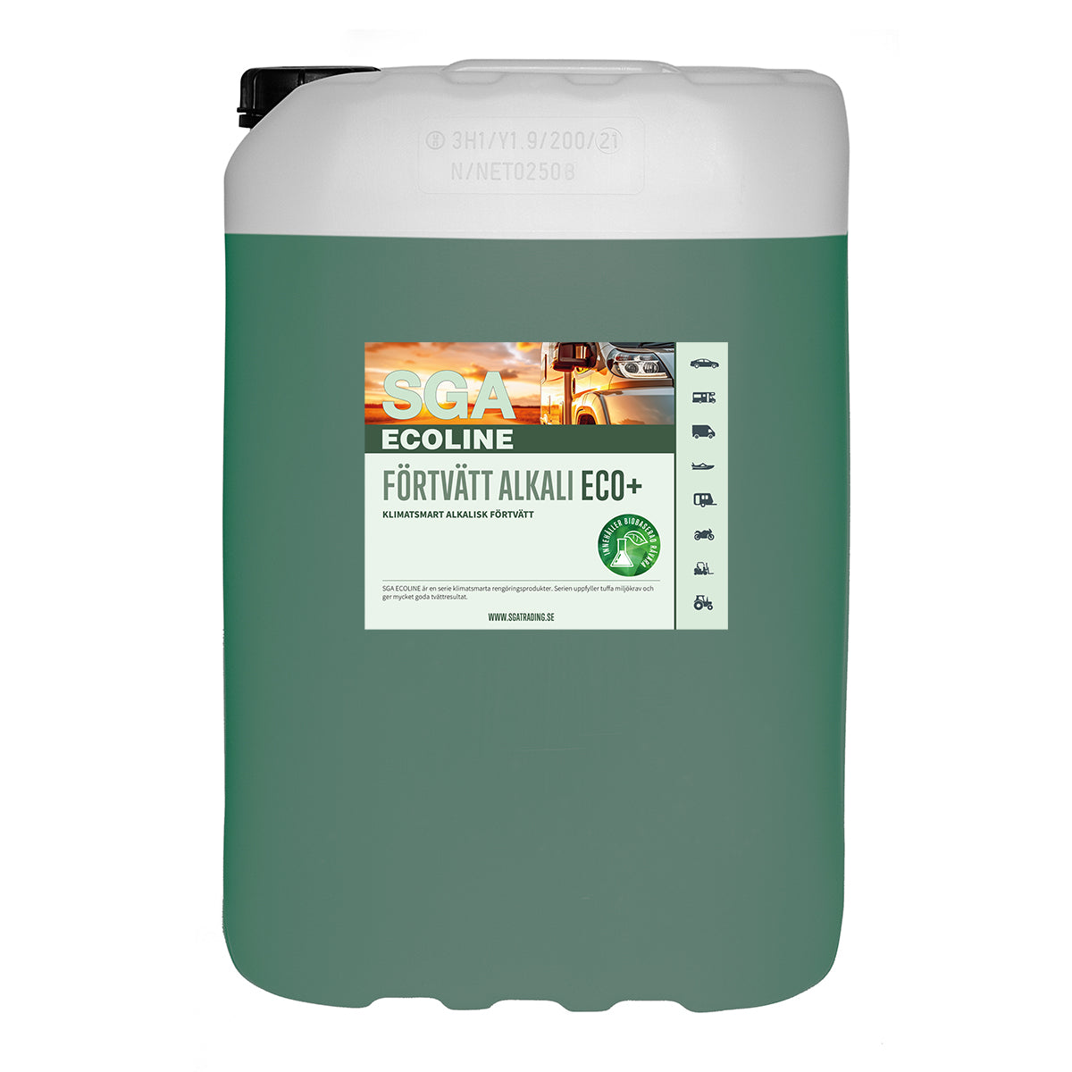 Kemikaliesvepet Alkalisk Förtvätt SGA ECOLINE Förtvätt Alkali ECO+ 25L
