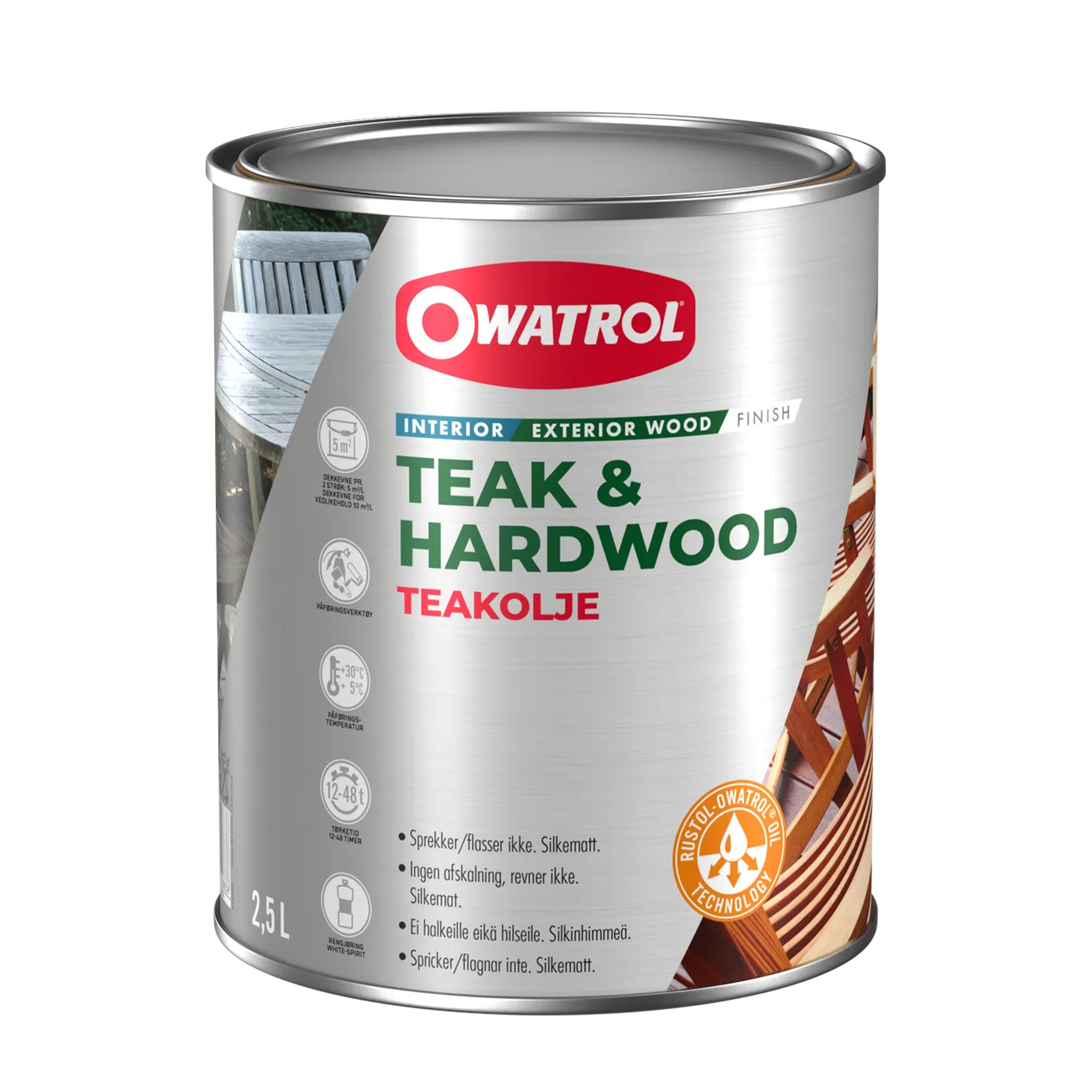 Teakolja Owatrol Penetrerande, 2,5 liter