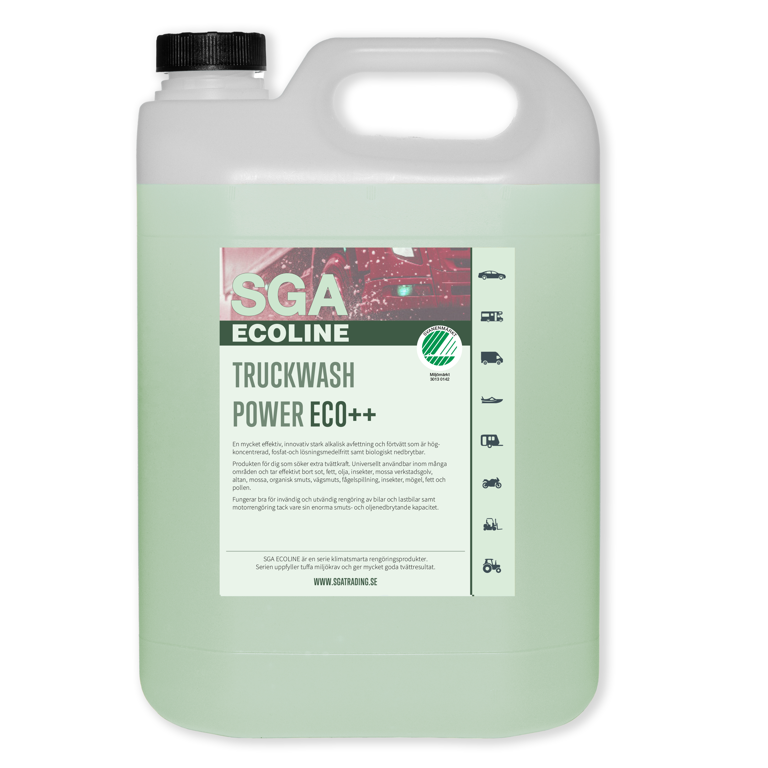 Svanenmärkt SGA Ecoline Truckwash Power ECO++, 5 Liter