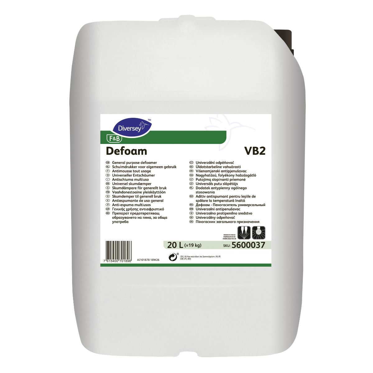 Diversey Defoam VB2 Skumdämpare, 20L