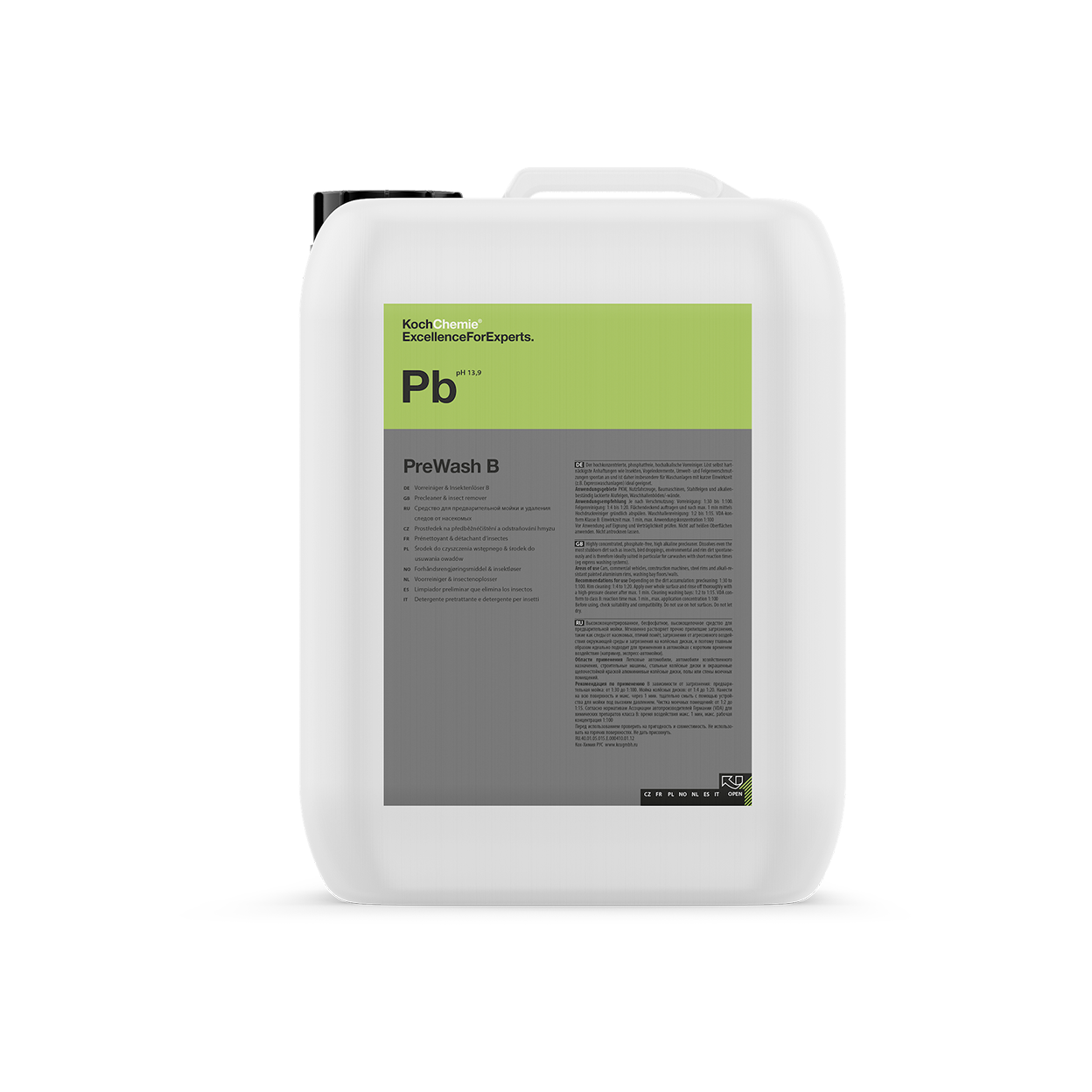 Alkalisk förtvätt Koch-Chemie Prewash B, 11 kg